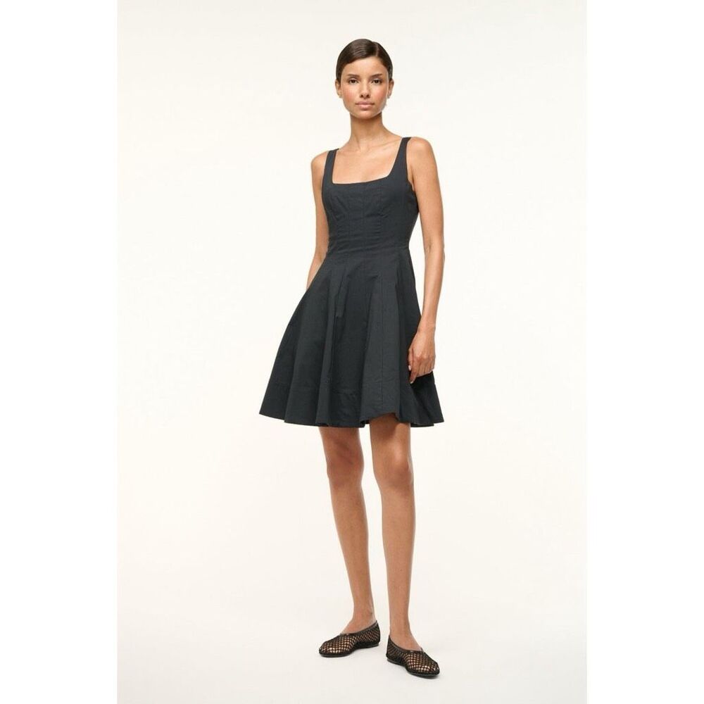 STAUD WELLS MINI BLACK DRESS size 4